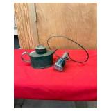 Metal Oil Can and Lamp