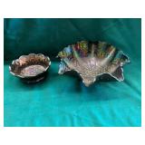 Iridescent Carnival Glass Set
