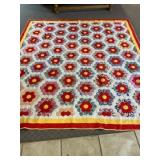 Hand-Stitched Flower Quilt