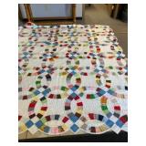 Handmade Double Wedding Ring Quilt