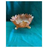 Carnival Glass Footed Bowl
