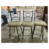 3 Metal Barstools