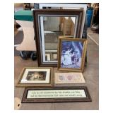 Framed Art and Mirror