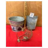 Galvanized Buckets and Wire Guard