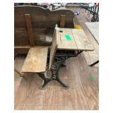 Wood And Cast Iron Desk