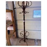 Wood and Metal Coat Rack