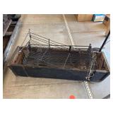 Metal Rack and Wooden Box