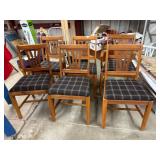 Six Oak Dining Chairs