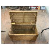 Woven Wicker Storage Chest