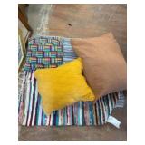 Textile Lot: Rugs and Pillows