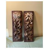 Carved Wood Floral Panels