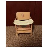 Wooden Doll High Chair