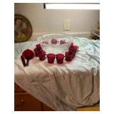 Glass Punch Bowl Set