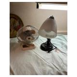 Desk Lamp and Fan Set