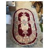 Handmade Oval Floral Rug