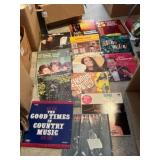 Johnny Cash and Many Vinyl Records