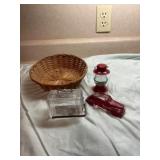 Glass Items and Basket