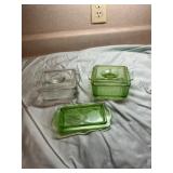 Glass Butter Dishes Set