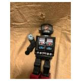 Plastic Robot Toy with Missing Arm