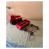 Red Vintage Toy Truck Set