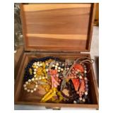 Wood Box With Jewelry