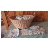 Woven Basket with Linens
