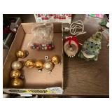Glass Ornaments and Ceramic Tree