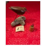 Carved Wood Bird Sculpture