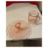 Pink Depression Glassware Set