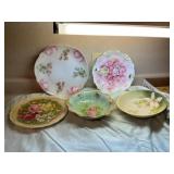 5 Floral Plates