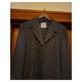 Wool Blend Houndstooth Coat
