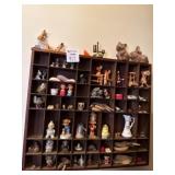 Wood Display Shelf With Figurines