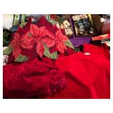 Red Textiles Set with Rug