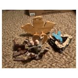 Wooden Bird Decor Set