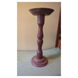 Turned Wood Pedestal Stand