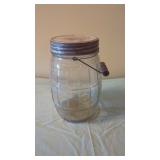 Glass Barrel Jar with Lid