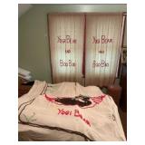 Yogi Bear chenille Curtain and bedspread set vinta