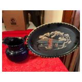 Ceramic Pitcher and Tray Set
