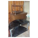 Metal Cabinet and Table Set