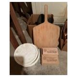 Wood Pizza Peel and Cheese Boxes