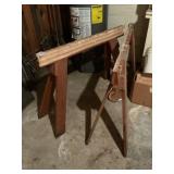 Wooden Sawhorse Pair