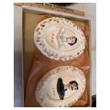 Ceramic Wall Plaques, Maw and Paw
