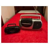Two Portable Radio Boomboxes