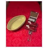 Snacking Dish with Utensils