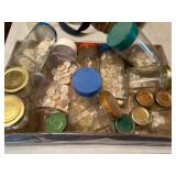 Glass Jars with Buttons