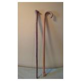 Two Wooden Walking Canes