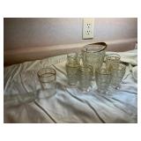 Glass Pitcher and Tumblers Set