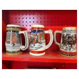 Budweiser Holiday Steins