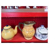 Ceramic Teapot and Pitcher Set