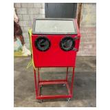 Red Abrasive Blast Cabinet